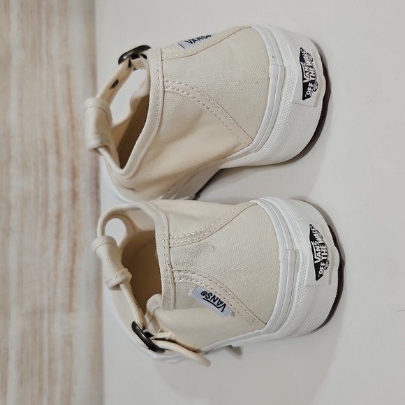 Vans Cream Canvas Slip-On Mary Jane Style 93 Shoe Sneaker 8.5 - Picture 9 of 13